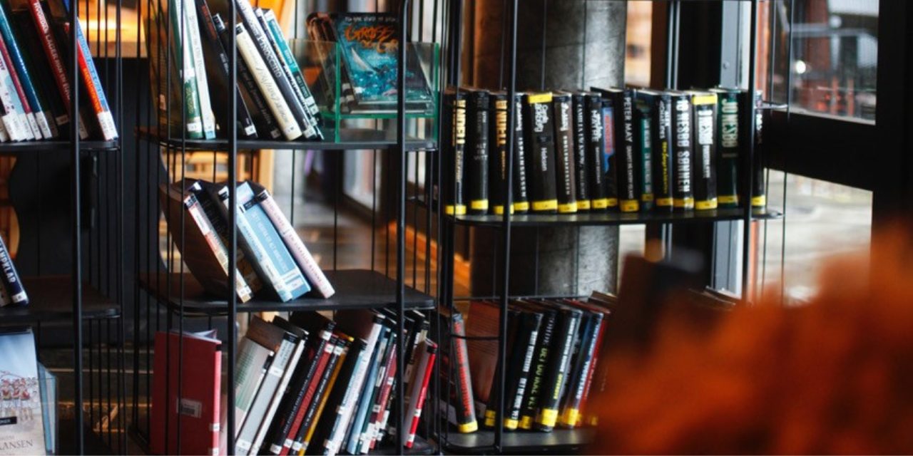 Bilete av bøker i Moster Amfi